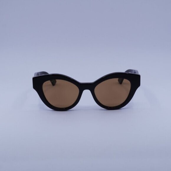 Gucci GG0957S 003 Sunglasses Black Cat Eye Frame, Brown Lenses main image 10
